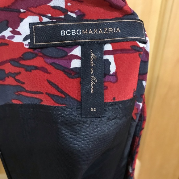 BCBG Maxazria skirt printed silk skirt pockets - Picture 6 of 6